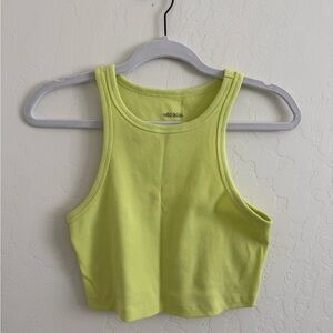 Wild Fable Lime Green Ribbed Crop Top